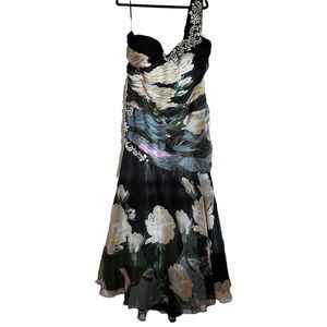May Queen Floral One Shoulder Gown